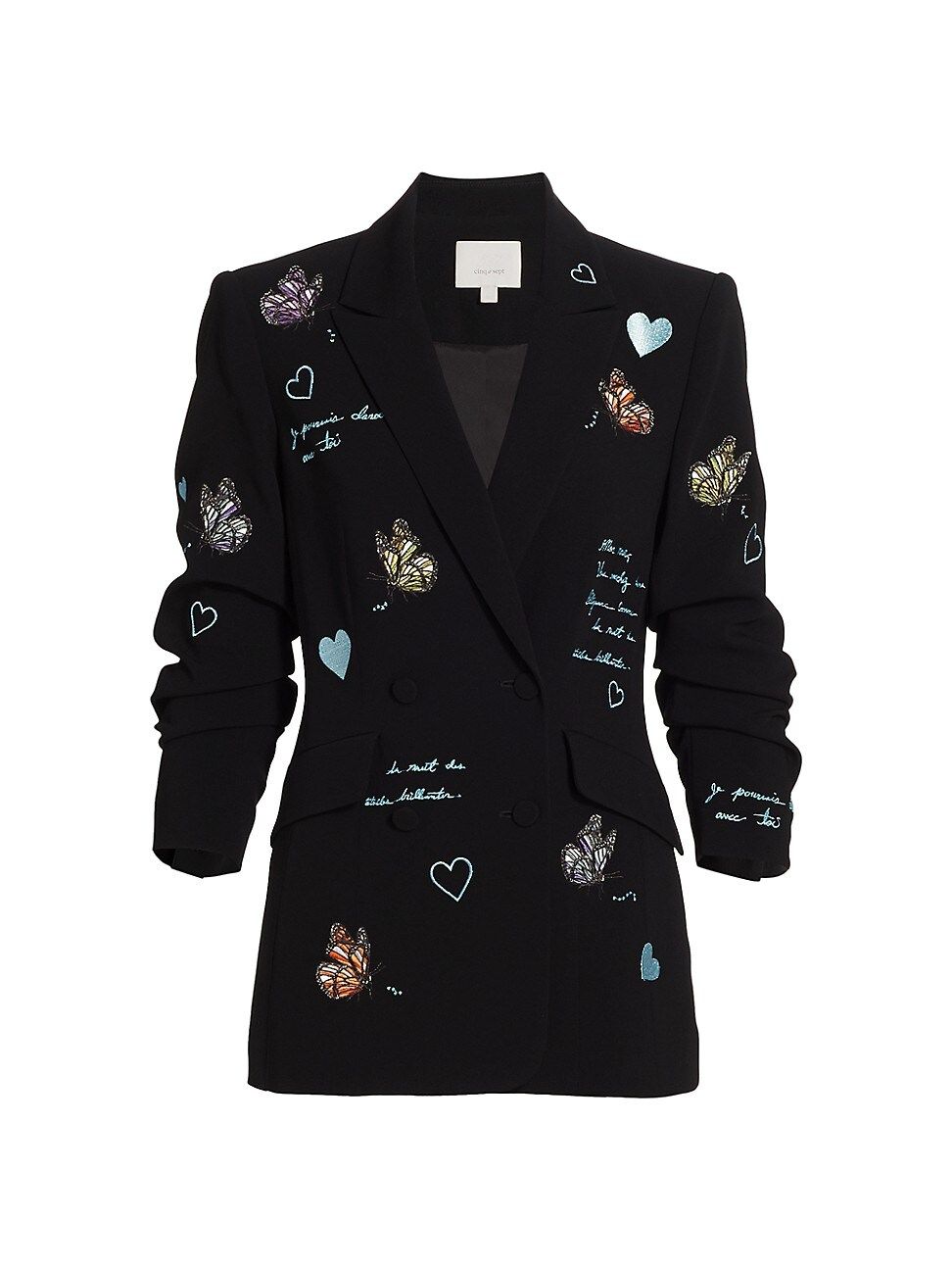 Cinq à Sept Women's Butterfly Love Lila Blazer - Black Multi - Size 2 | Saks Fifth Avenue