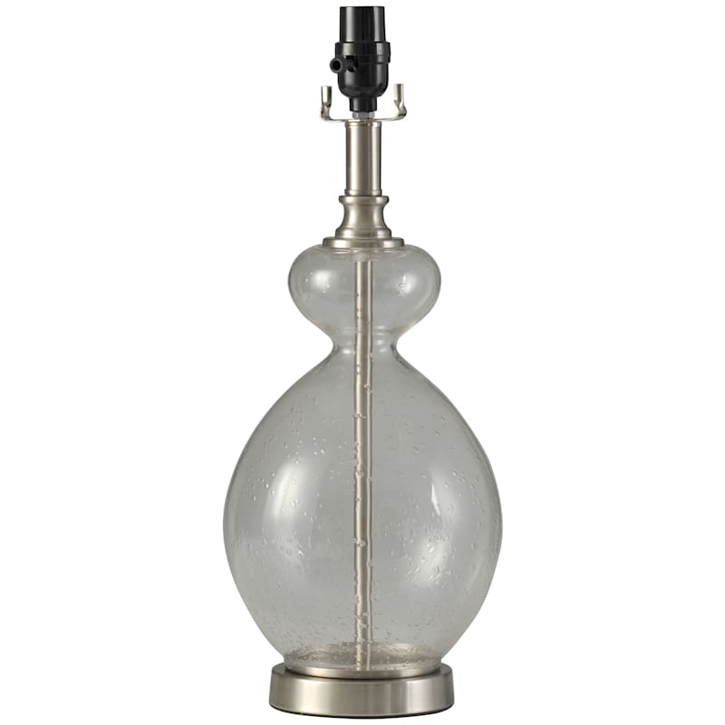 Clear Seeded Glass Table Lamp, 19" | At Home
