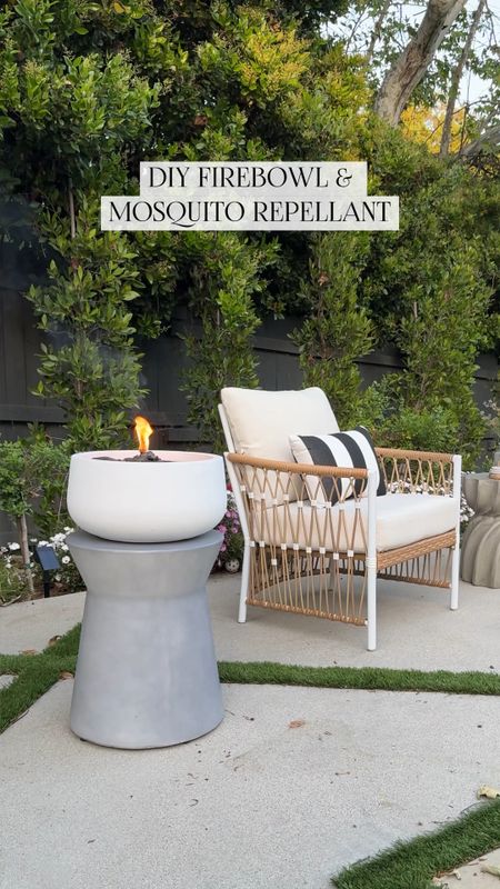 DIY fire bowls! So easy to make. Extra bonus it wards off mosquitoes. Adds such a nice vibe to your backyard. Amazon patio furniture Walmart concrete side table stripe pillow tiki torch fuel citronella 

#LTKfindsunder50 #LTKhome #LTKsalealert