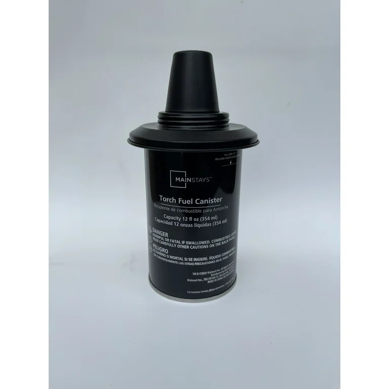Mainstays 12 fl oz Replacement Torch Fuel Canister with Torch Wick and Metal Snuffer Cap     Blac... | Walmart (US)