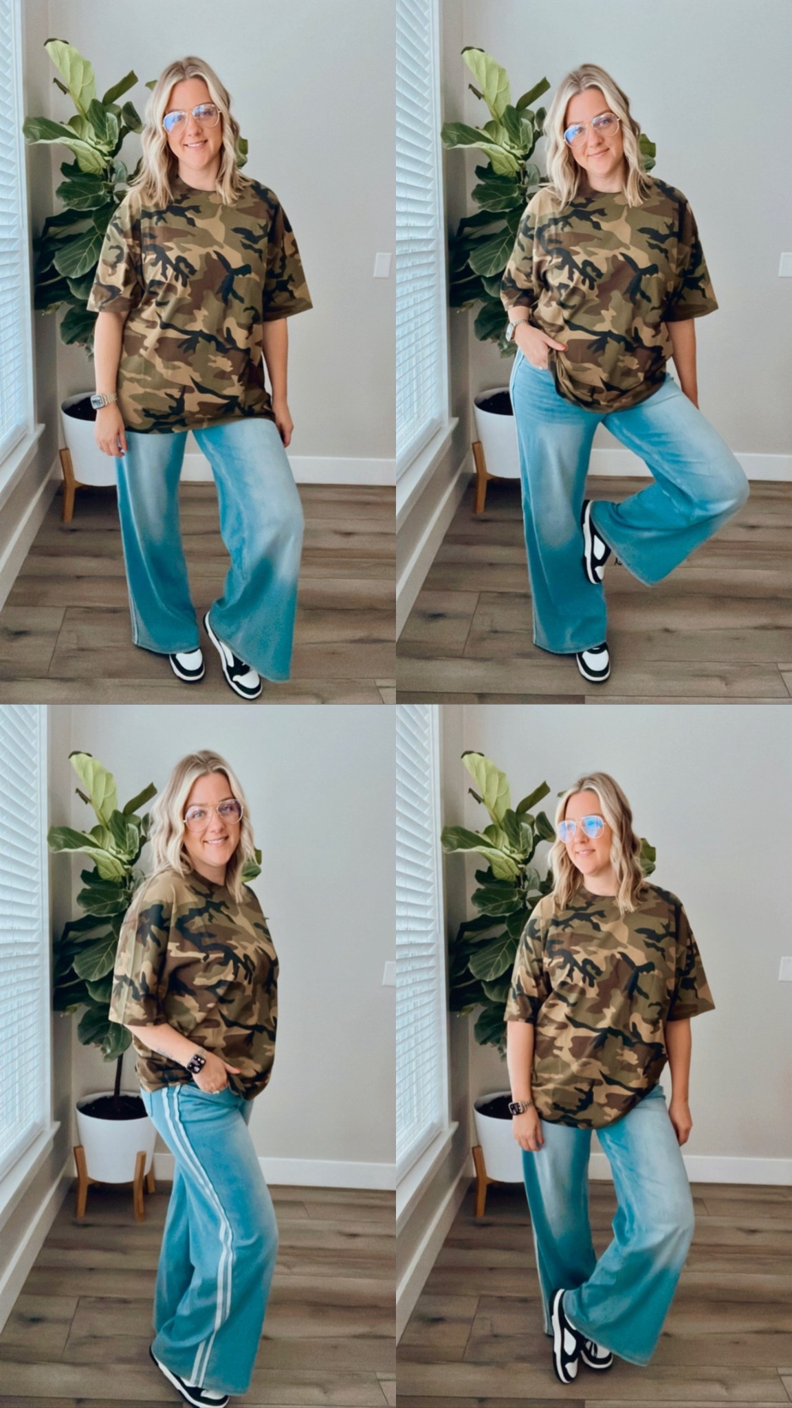 Today’s casual & baggy grunge vibe 🖤✨
Camo + oversized denim = effortless edge.

👕 Camo oversized men’s tee - large
👖 Wide-leg baggy Halara jeans - largee
👟 Black + white sneakers
🕶️ Blue light aviators

#LTKstyle #grungeaesthetic #midsizestyle #casualootd #affordableluxe


#LTKMidsize #LTKFindsUnder50 #LTKStyleTip