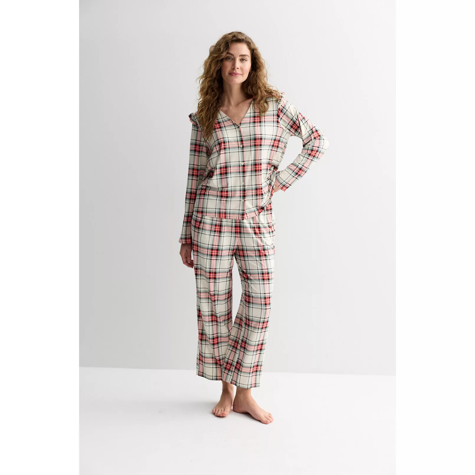 Women's Draper James Cozy Long Sleeve Pajama Top & Pajama Bottoms Set | Kohl's