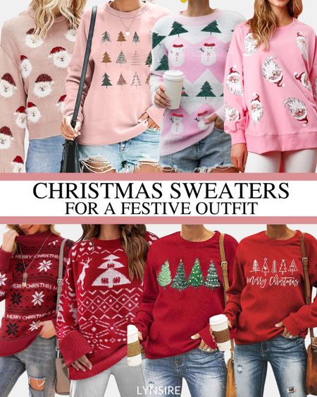 Holiday Outfits - Enjoy the magic of the season with this year's must-have Christmas sweaters! Find the perfect festive knit to elevate your holiday wardrobe. 'Tis the season to be stylish! 

#LTKfindsunder50 #LTKHoliday #LTKworkwear