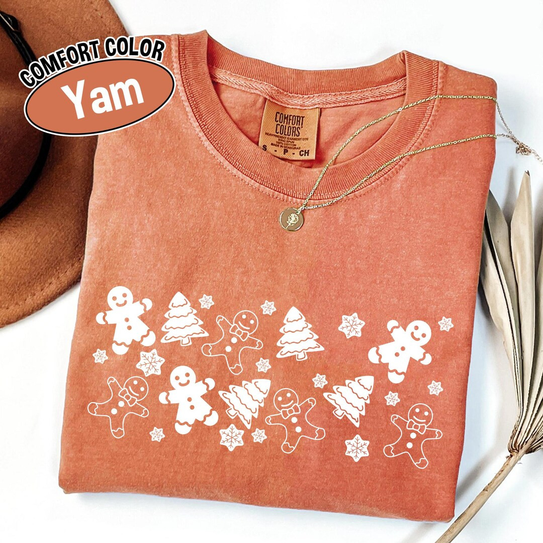Gingerbread Shirt Cute Christmas Comfort Colors Shirt Gingerbread Man Tshirt Women Holiday T Shir... | Etsy (US)