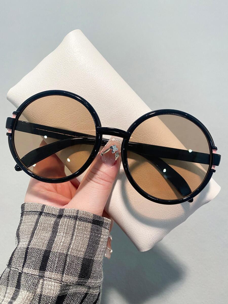 1pair Women Round Frame Boho Fashion Glasses, For Summer | SHEIN