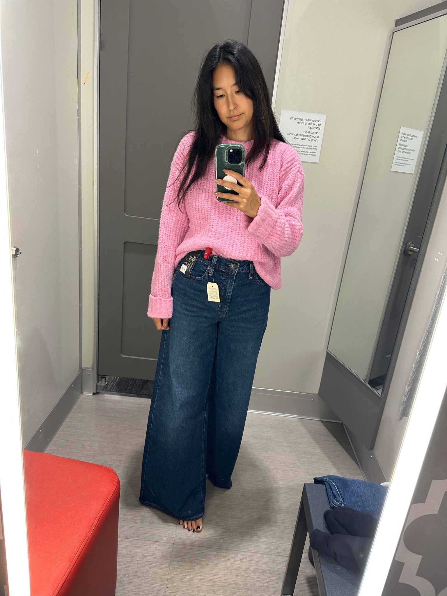 I love this look but the sweater is just slightly itchy. I’d def wear a shirt under it, but these color is spot on. The jeans on the other hand are beyond soft. I’m wearing a size 28” with a 32” inseam. #targetstyle

#LTKHoliday #LTKSeasonal #LTKStyleTip