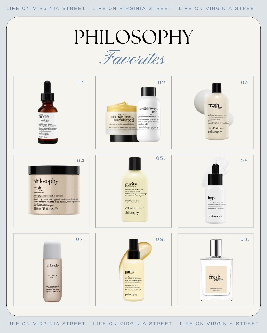 Philosophy favorites ❤️ 

philosophy, philosophy skincare, philosophy beauty, philosophy favorites, philosophy best sellers, philosophy products, philosophy skincare favorites, philosophy body care, philosophy fragrance, philosophy perfume, philosophy shower gel, philosophy body wash, philosophy lotion, philosophy moisturizer, philosophy face wash, philosophy cleanser, philosophy purity cleanser, purity made simple, philosophy hope in a jar, hope in a jar moisturizer, philosophy amazing grace, amazing grace perfume, amazing grace fragrance, amazing grace lotion, philosophy fresh cream, fresh cream warm cashmere, philosophy perfume favorites, women’s fragrance, clean fragrance, warm fragrance, vanilla perfume, everyday perfume, signature scent, skincare routine, beauty favorites, skincare favorites, body care favorites, self care essentials, shower essentials, bath and body, hydrating skincare, moisturizing body care, dry skin essentials, anti aging skincare, mature skincare, beauty routine, everyday skincare, gift for her, beauty gift ideas, fragrance gift ideas, self care gifts, luxury beauty, beauty essentials, women over 30 beauty, women over 40 beauty

#LTKBeauty #LTKOver40 #LTKselfcare