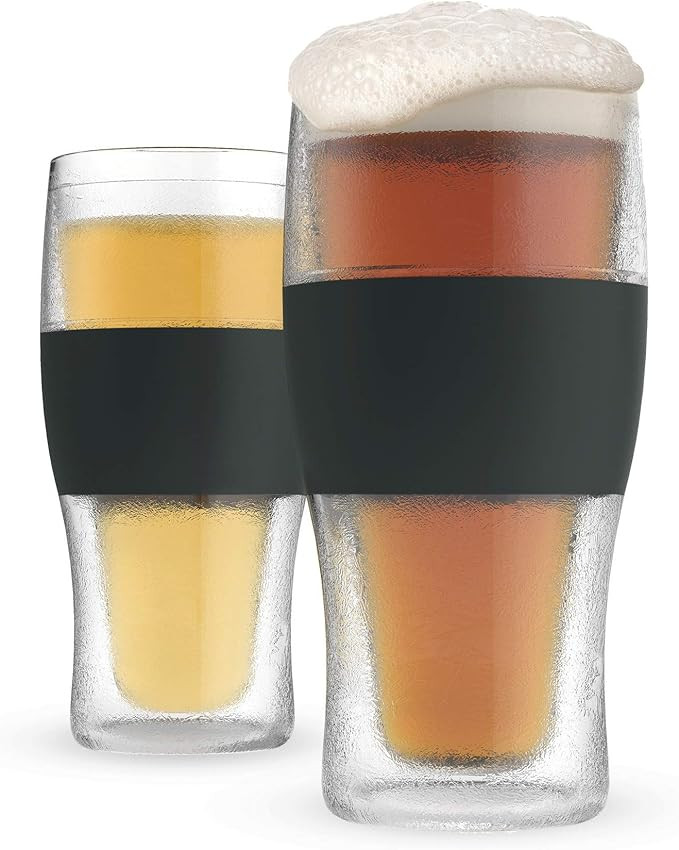 Host FREEZE Beer Glasses, 16oz Frozen Beer Mugs, Freezable Pint Glasses, Fathers Day Gifts, Birth... | Amazon (US)