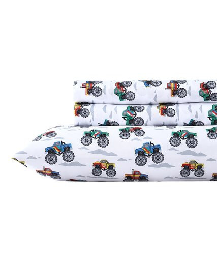 Poppy & Fritz® Gray Monster Trucks Sheet Set | Zulily