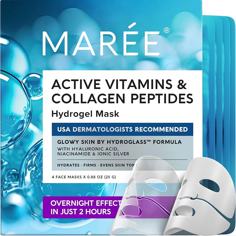 MAREE Hydrogel Collagen Face Mask with Hyaluronic Acid - Overnight Hydrating Face Masks Skincare ... | Amazon (US)