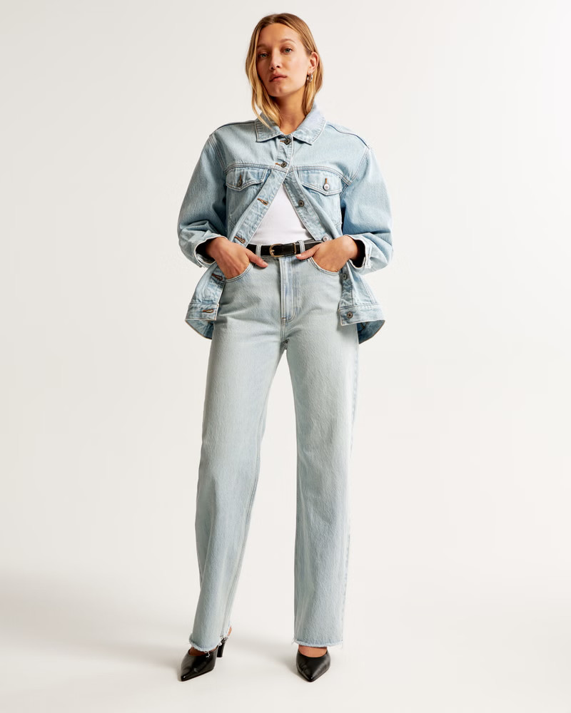 Women's High Rise Loose Jean | Women's Bottoms | Abercrombie.com | Abercrombie & Fitch (US)