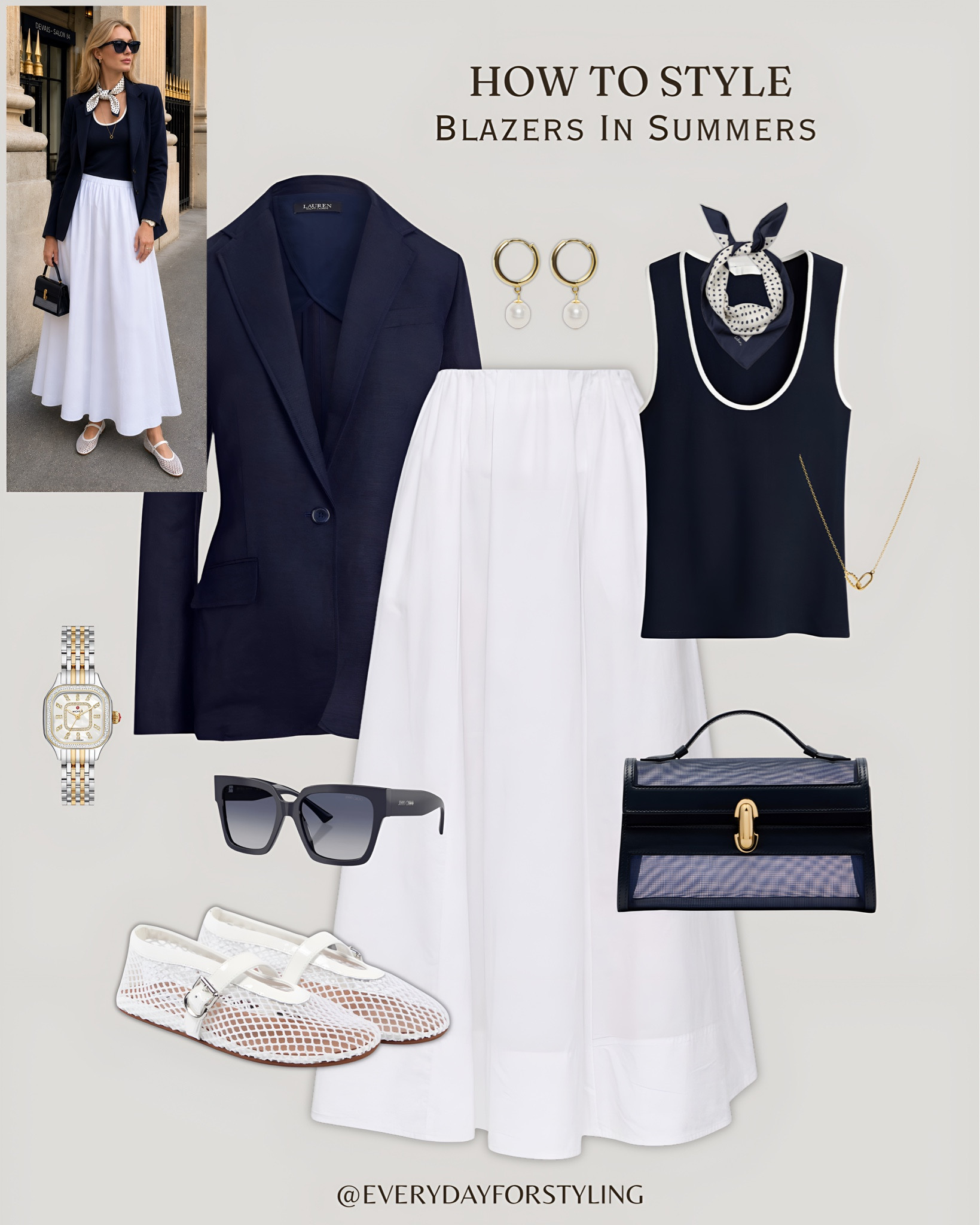 Navy blazer, white midi skirt and contrast tank — clean, fresh and timelessly elegant 🤍

how to style blazers in summer, summer blazer outfit ideas 2026, ivory blazer summer look, black blazer summer styling, navy blazer white skirt, cream linen blazer outfit, blazer and wide leg trousers, blazer and midi skirt summer, elevated summer outfits women, chic summer blazer looks, quiet luxury summer blazer, European summer style outfits, smart casual blazer women, blazer outfit inspo 2026, everydayforstyling

#HowToStyleBlazersSummer, #SummerBlazerOutfits, #ElegantSummerStyle2026, #BlazerAndSkirtLook, #QuietLuxurySummerStyle​​​​​​​​​​​​​​​​


#LTKTravel #LTKSeasonal #LTKSaleAlert