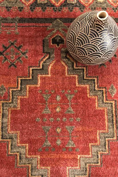 Red Olden Tribal Medallion Area Rug | Rugs USA