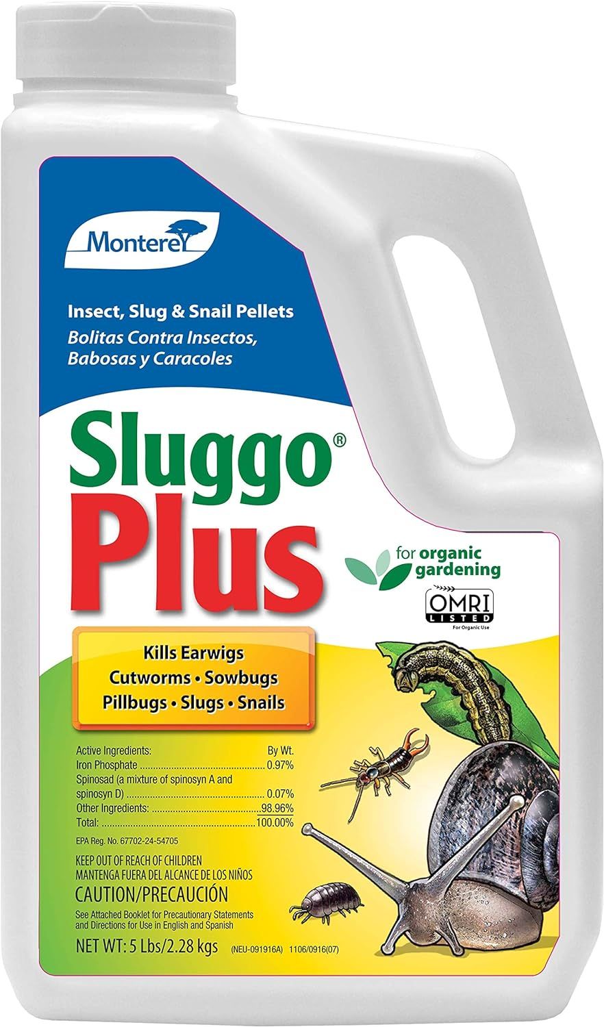 Monterey LG6580 Sluggo Plus Wildlife and Pet Safe Slug Killer, 5 lb | Amazon (US)