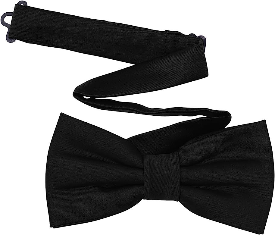 TINYHI Men's Pre-Tied Satin Formal Tuxedo Bowtie Adjustable Length Satin Bow Tie | Amazon (US)