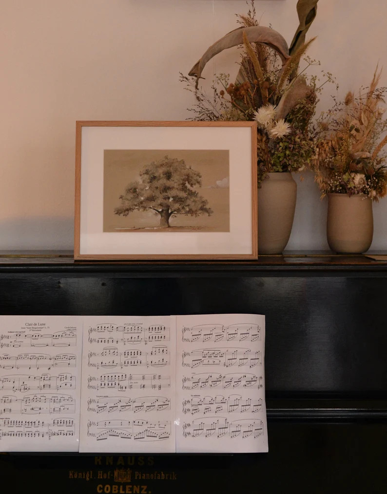 Quercus robur painting, Oak tree art, oak tree painting, oak painting, oak print, oak watercolor,... | Etsy (US)