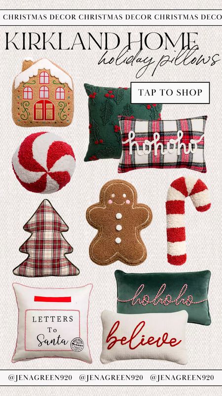 Kirkland Home | Kirkland Holiday Pillows | Gingerbread Man Pillow | Candy Cane Pillow | Christmas Decor | Christmas Pillows 

#LTKhome #LTKHoliday #LTKSeasonal