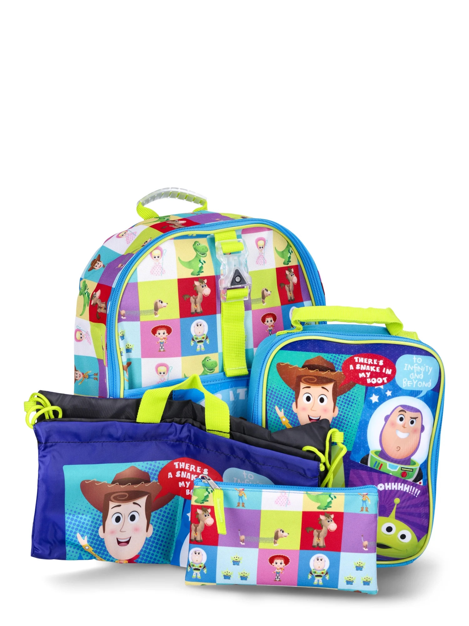Toy Story Boys 14" Preschool Light Up Backpack 4-Piece Set, Multi-Color | Walmart (US)