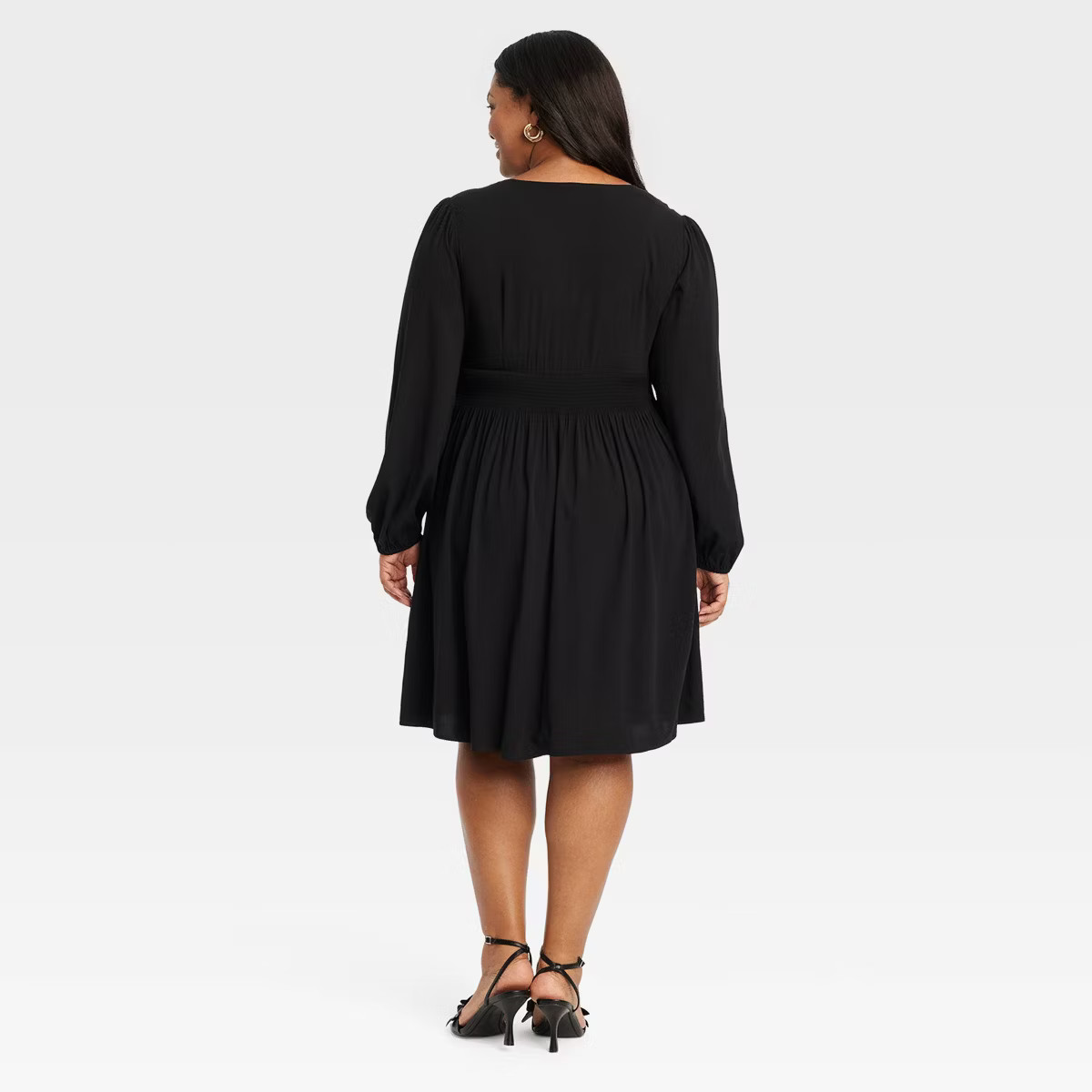 Women's Balloon Long Sleeve Corset Dress - Ava & Viv™ | Target