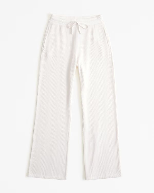 Women's Lounge Waffle Straight Leg Pant | Women's Clearance | Abercrombie.com | Abercrombie & Fitch (US)