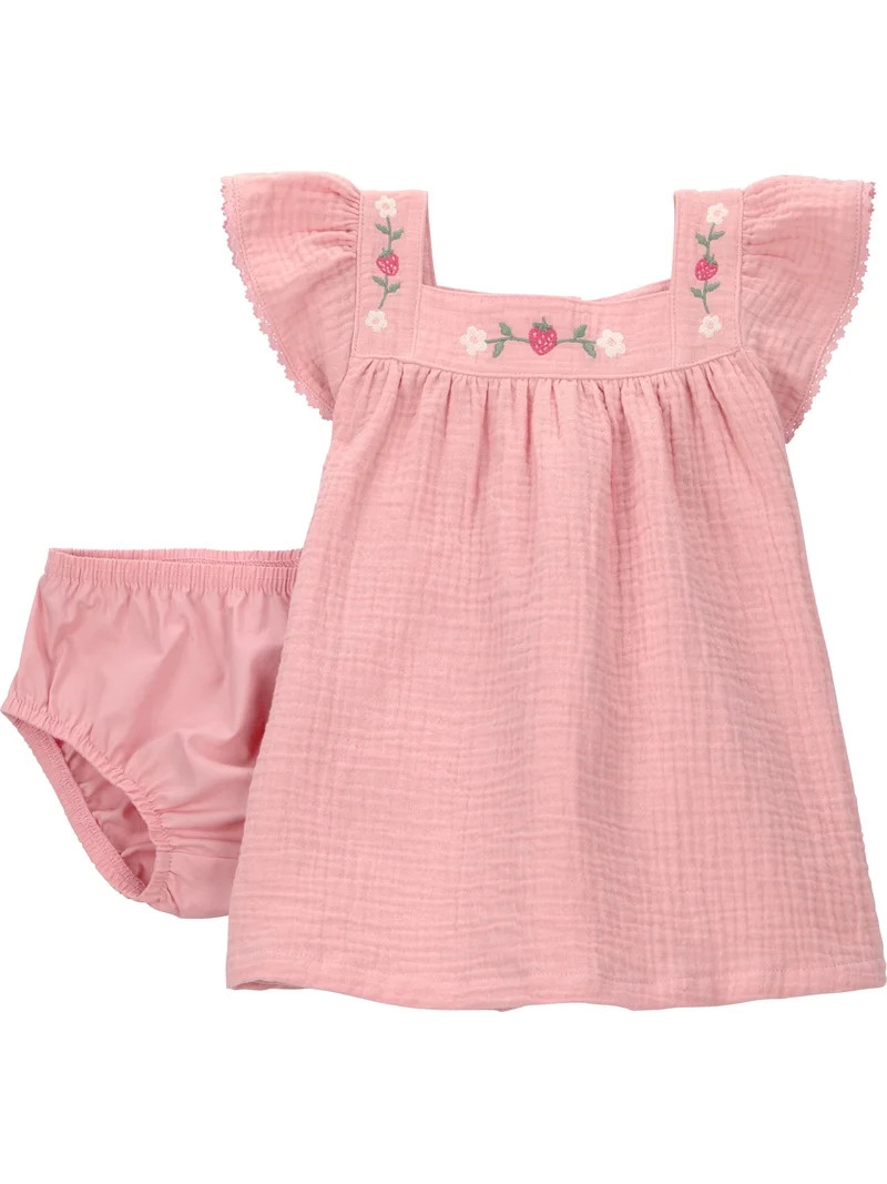 Carter's Child of Mine Baby Girl Dress Set, 2-Piece, Sizes 0/3-24 Months | Walmart (US)