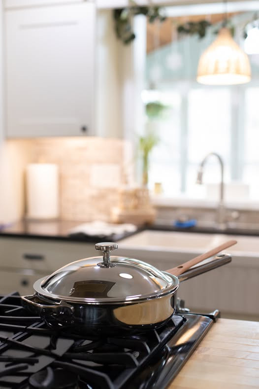 I recently got this Titanium pan and still can't get over just how nothing sticks to it, how easy it is to clean and she's even prettier in person! If you're shopping for new pans, I would give this one a try! #amazon #amazonfind #ourplace 

 #LTKHome #LTKSaleAlert #LTKFindsUnder100