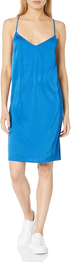 The Drop Women's Darcy Loose Tie-Back Silky Stretch Mini Slip Dress | Amazon (US)