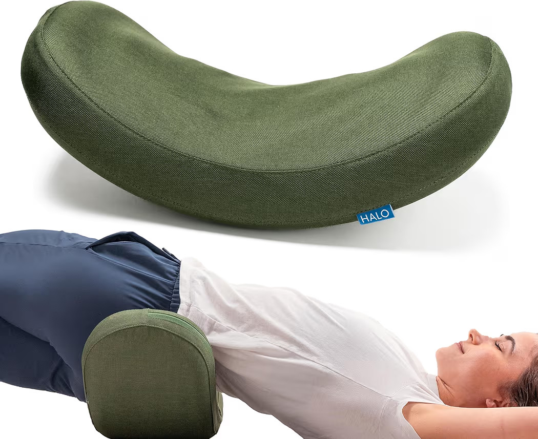 Halo Lumbar Massage Stretcher with 8 Acupressure Nodes for Waist, Hip, and Back Pain Relief, Ergo... | Amazon (US)