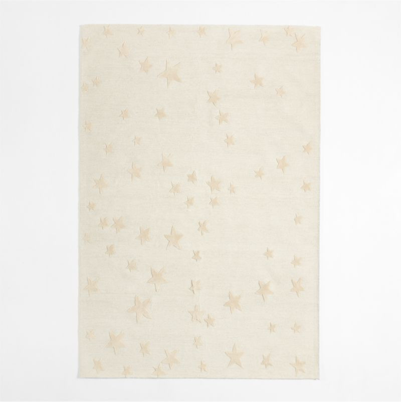 Modern Star Wool Pampas Ivory Kids Area Rug 8x10 | Crate & Kids | Crate & Barrel