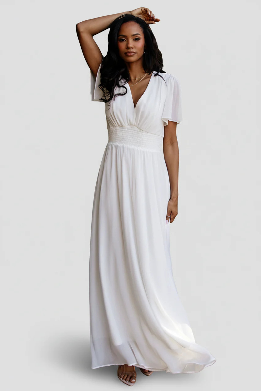Birdie Maxi Dress | White | Baltic Born
