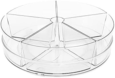 Roninkier Clear Lazy-Susan Organizer with 5-Removable-Bins - 11 Inch Round Plastic Rotating Stora... | Amazon (US)