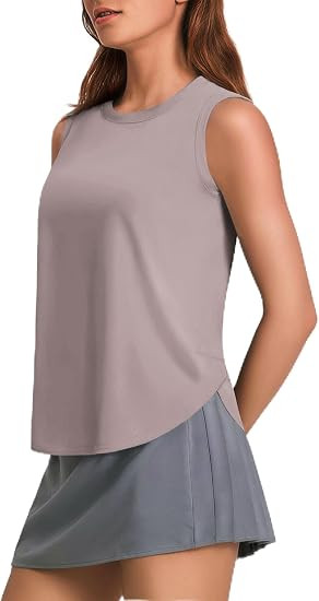 PINSPARK Workout Tank Tops Woman Ice Silk UPF 50+ Athletic Yoga Shirts | Amazon (US)