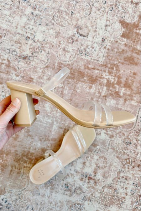 Clear strap heels - target heels - wedding guest shoes 

#LTKfindsunder50 #LTKshoecrush #LTKwedding