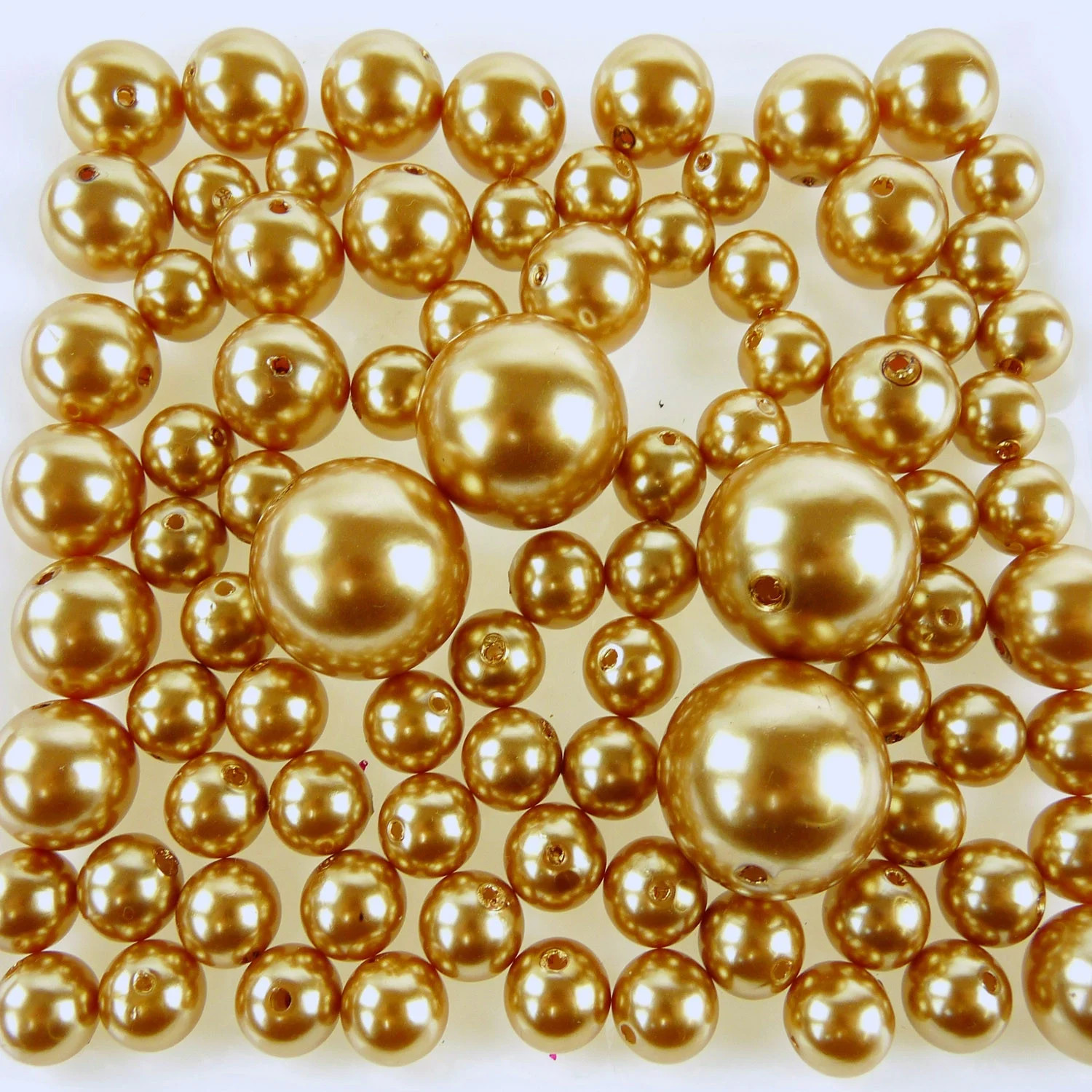 Plastic Pearl Balls Vase Filler, 14mm, 20mm, 30mm, 84-Piece, Gold - Walmart.com | Walmart (US)