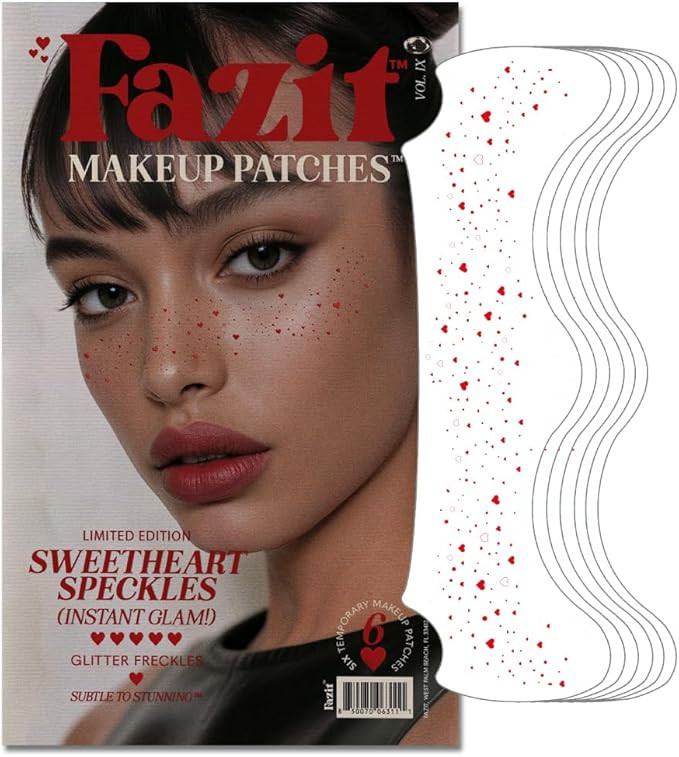 Fazit Makeup Patches - Sweetheart Speckles - Glow Up Make-Up Patches - Cute Glitter Makeup Access... | Amazon (US)