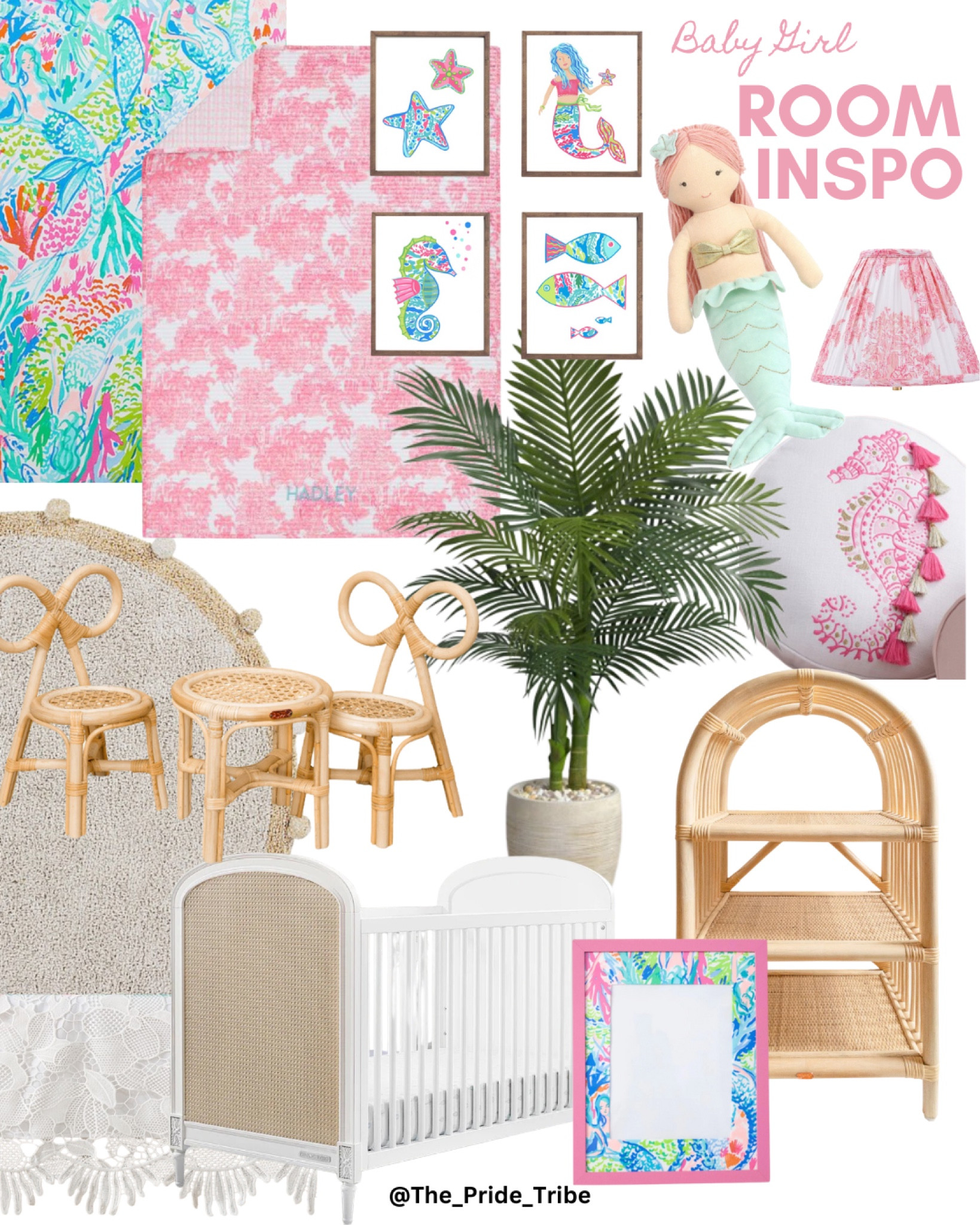 Baby girl nursery. 
I can’t wait to piece all this together for baby girl 🥹💖

#LTKKids #LTKHome #LTKBaby