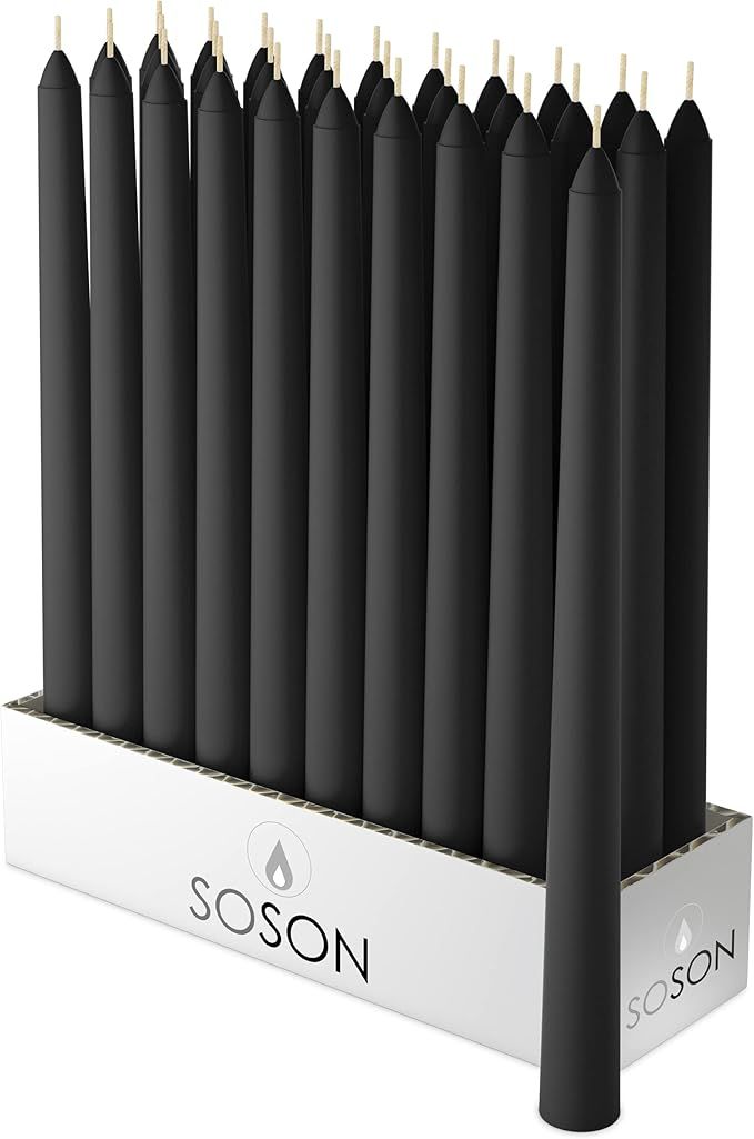 Simply Soson 12 Inch x 3/4" Black Taper Candles | Black Candlesticks | Black Candle Sticks Long |... | Amazon (CA)