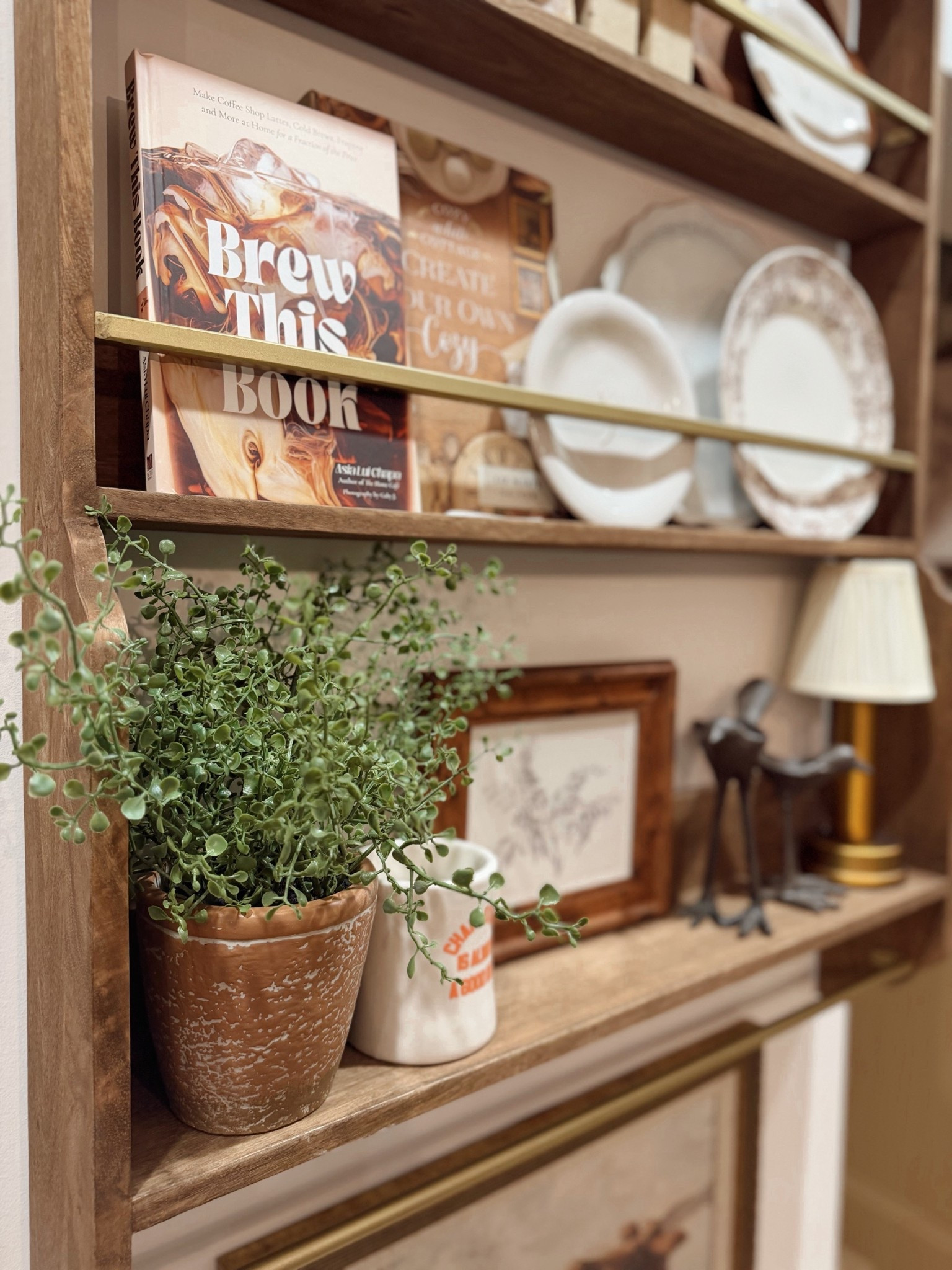 Plate rack restyle for the new year 🤌🏼 love the vibes!!!! Linked what I could but some of it is old, antique or Hobby Lobby🤎

Home decor / styling / kitchen / cozy space / Holley Gabrielle 

#LTKHome #LTKFindsUnder50 #LTKSeasonal