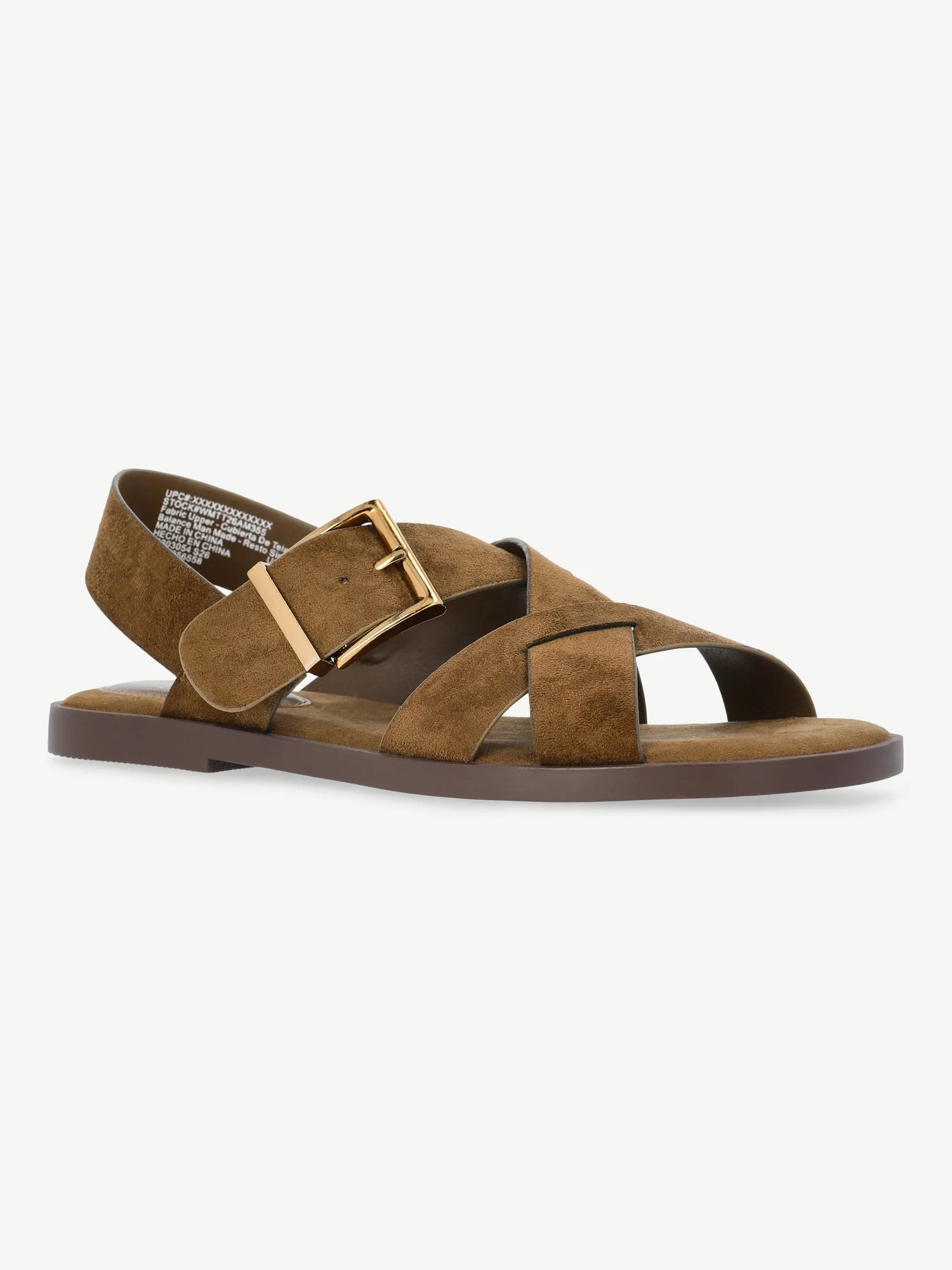 Time and Tru Women's X-Band Buckle Sandals | Walmart (US)