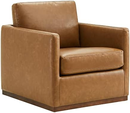 CHITA Swivel Accent Chair, Faux Leather FSC Certified Mid Century Modern Arm Chair for Living Roo... | Amazon (US)