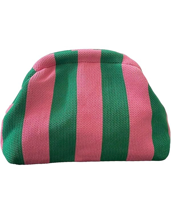 Verdusa Women's Colorblock Clutch Handbags Casual Crochet Bag Small Purse | Amazon (US)