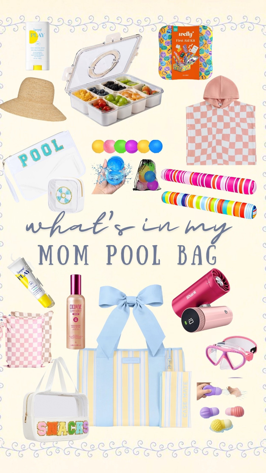 Here’s what’s all in my mom pool bag for the summer with toddlers!