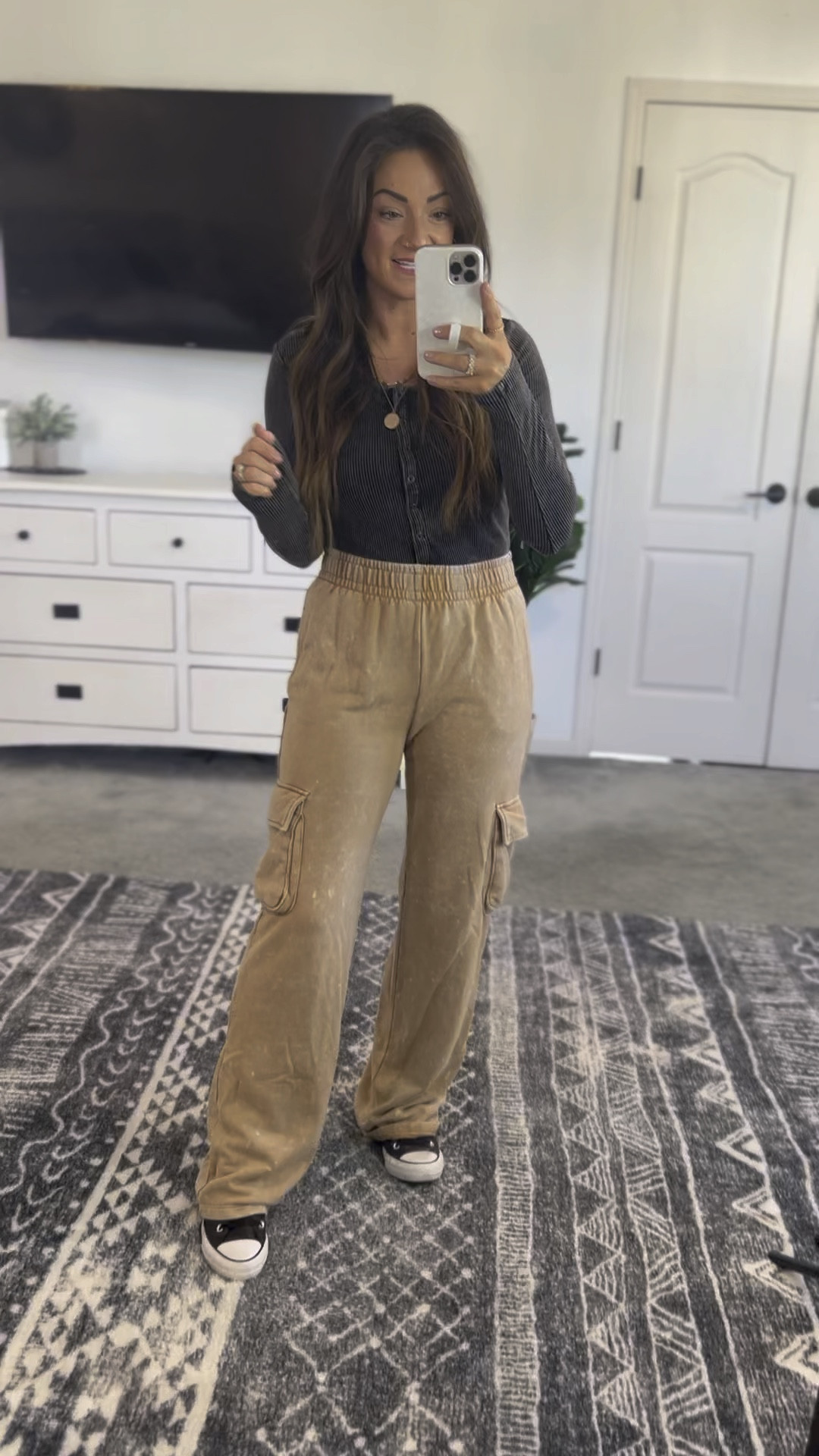 My absolute favorite wide leg cargos are 30% off right now!! Available in 3 color options and tall girl friendly. Size down in these 

#LTKsalealert #LTKVideo #LTKstyletip