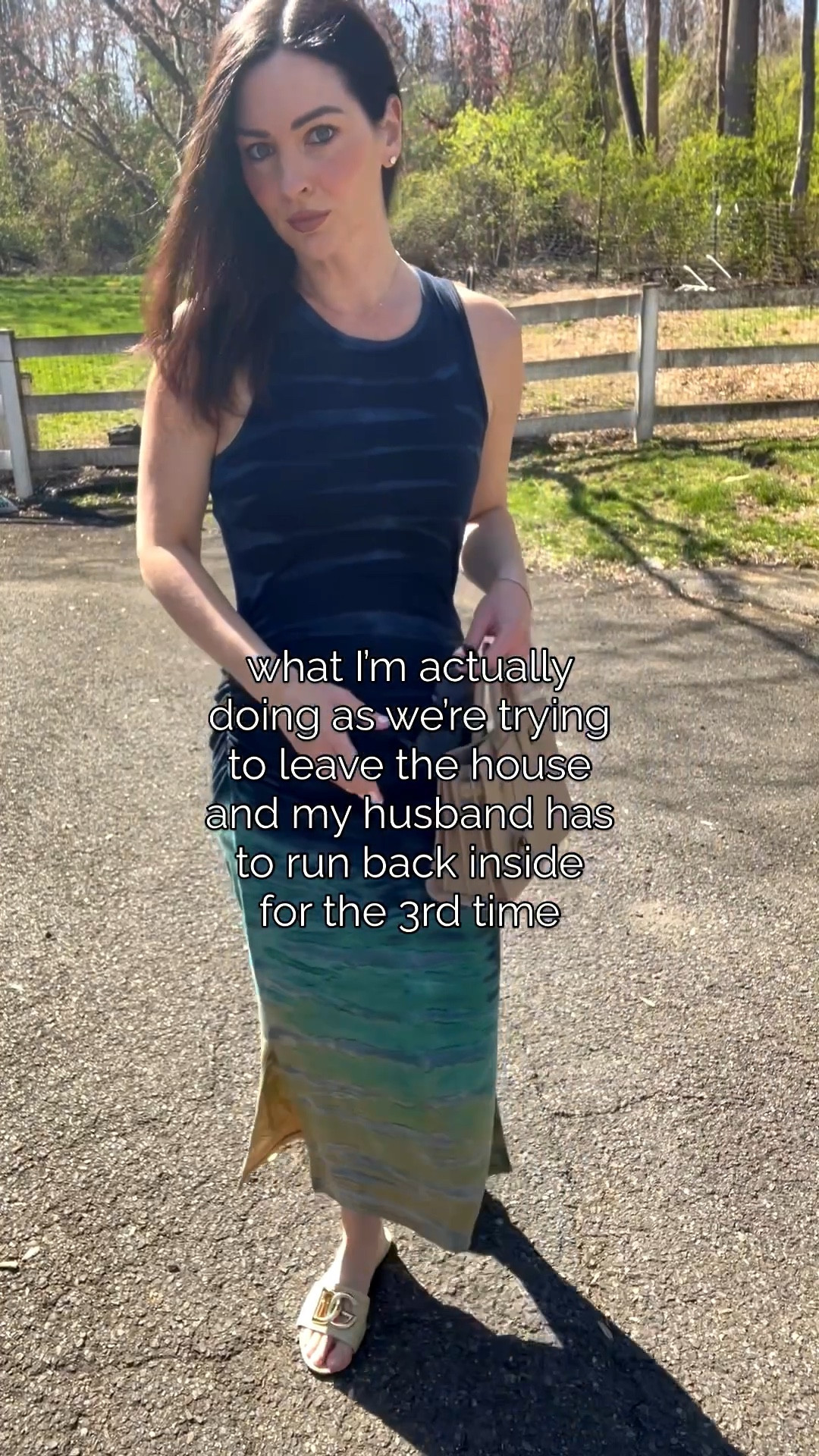 Outfit check… because clearly we’re not leaving yet 😂🖤



POV: you’re ready, but your husband has to run back inside one more time (for the third time). So here I am—fixing my sunglasses, adjusting my dress, and doing a full driveway outfit check like it’s my runway 💁‍♀️



This dress = effortless, throw-on-and-go, but still giving put together ✨ Perfect for those “we’re late but I still need to look cute” moments.


#riverandsky #riverandskyclothing
#LTKStyle #OutfitCheck #MomLifeMoments #OOTDInspo #EverydayStyle #CasualChic #RealLifeMoments #DrivewayRunway #MomOOTD

#LTKootd #LTKmomlife #LTKPetite