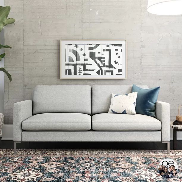 Queer Eye Fabry Modern Sofa & Couch, Living Room Furniture, Grey - Walmart.com | Walmart (US)