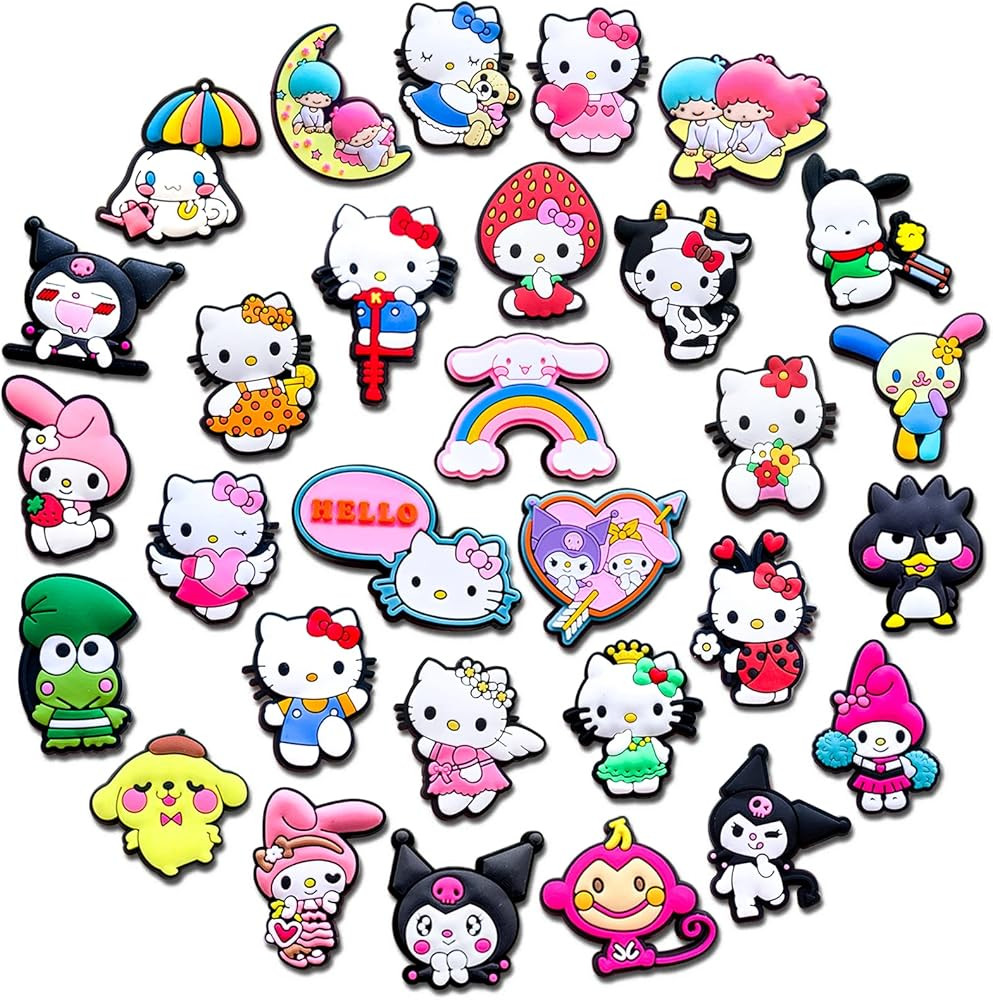 Xaldrichasta 30 50Cute Shoe Charms for Clog Different Matching Sandals Wristbands Bracelets,Kawai... | Amazon (US)