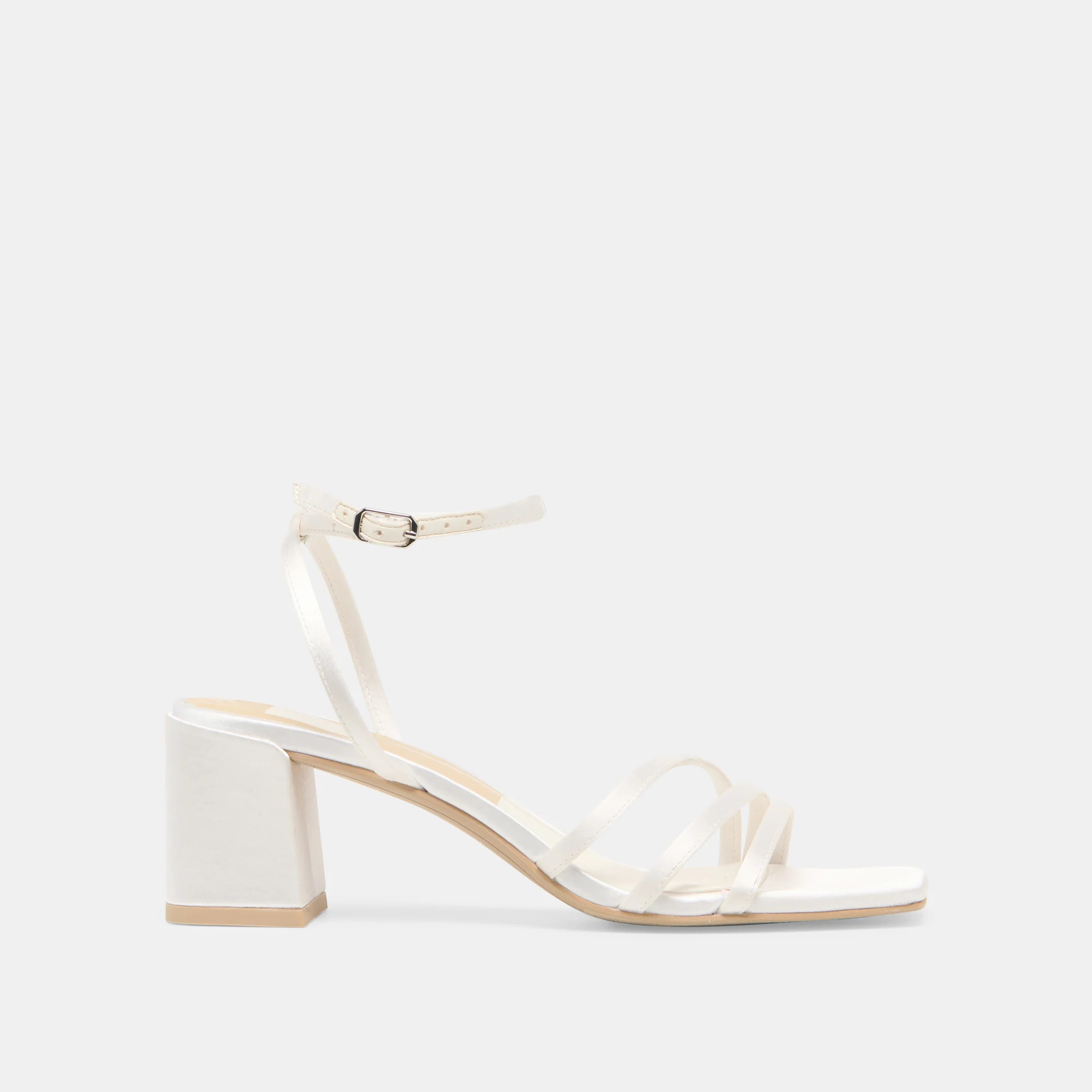 Ysabel Heels True White Satin | DolceVita.com