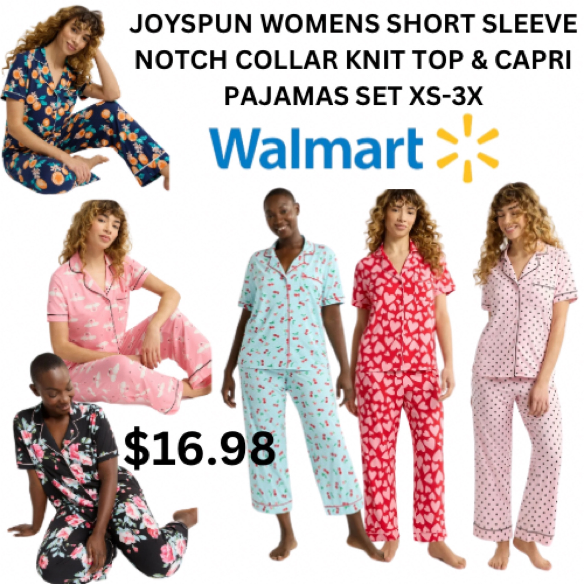 Super Cute pj set from Walmart For $16.98!!! Sizes xs-3x and it comes in 6 fun prints!

#LTKStyleTip #LTKFindsUnder50 #LTKU