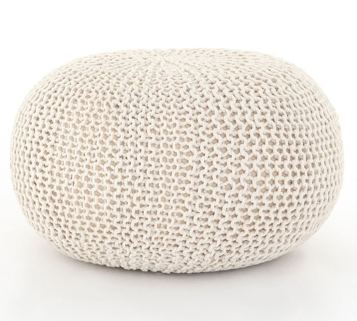 Jute Knit Poufs | Pottery Barn (US)