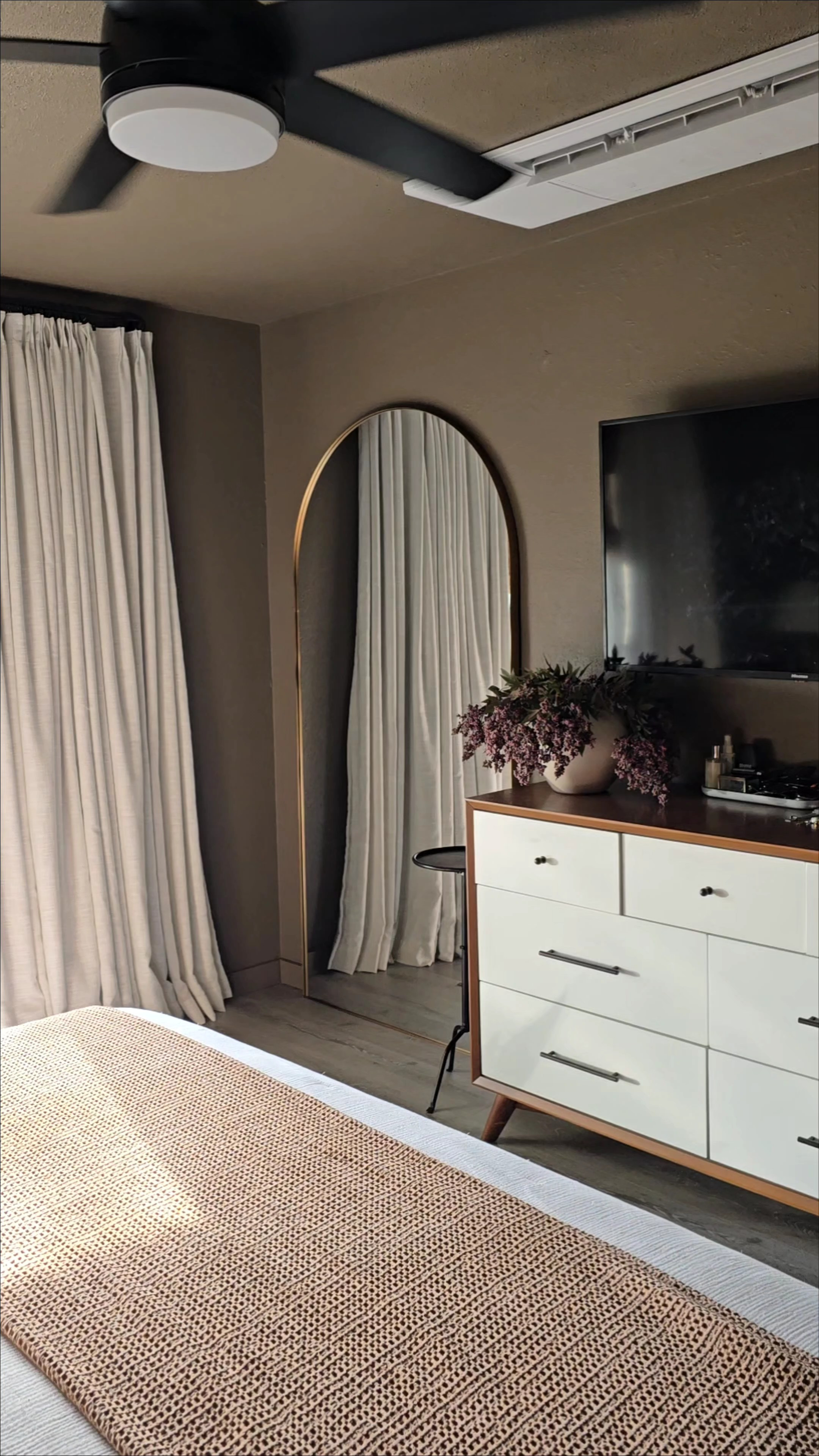 bedroom, decor, bedding, quilt, waffle blanket, quince, Parachute home, upholstered bed, loloi rug, scented candle, nightstand 

#LTKHome